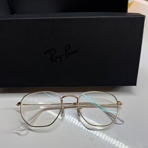 Ray-Ban Hexagonal Blue-Violet Light Clear
